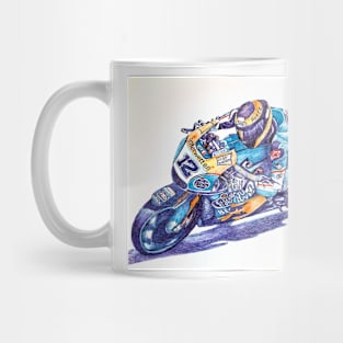 Ballpoint Sketching MotoGP Team No 12 Thomas Lüthi Mug